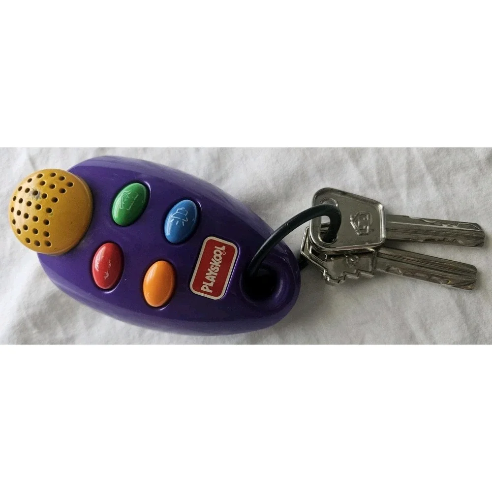 Playskool Toy Key Set Purple 1999 Vintage Plastic Sound Buttons 1-2 Years READ